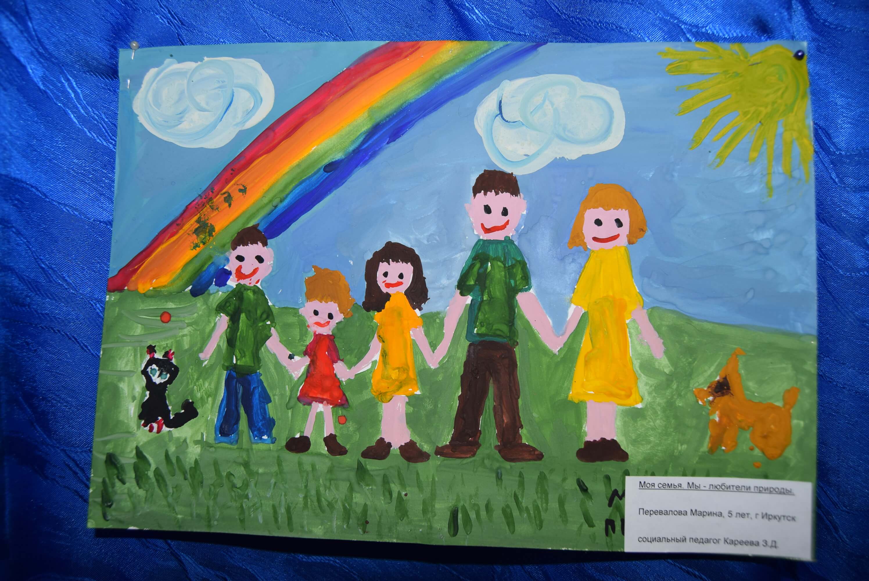 Детские рисунки на тему семья